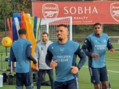 La estrella olvidada del Arsenal vuelve a los entrenamientos tras 10 meses de baja por una grave lesión en la rodilla