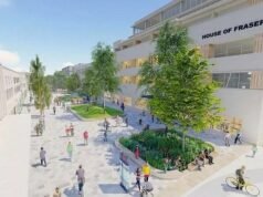 Los compradores están furiosos después de que el ayuntamiento gastara casi 40 millones de libras esterlinas en una «espantosa» renovación del centro de la ciudad… incluido un «arroyo» sin agua