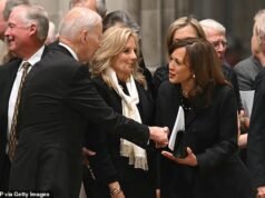 El asombroso golpe de Jill Biden contra Kamala Harris en un gélido reencuentro con Joe en el funeral de Dick Cheney