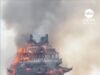 Turista acusado de incendio masivo en sitio histórico de templo chino
