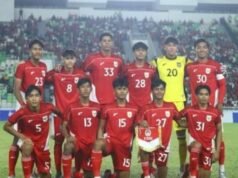 Jugadores de Indonesia Sub-17 contra Honduras en el Mundial 2025, Nova Arianto juega a pleno rendimiento
