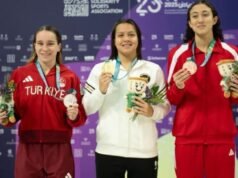 La joven nadadora Adellia gana el oro en ISG Riyadh 2025, así que el regalo de cumpleaños más especial