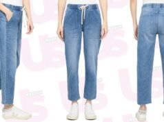 Estos jeans con cintura anudada son más cómodos que los suéteres: estoy obsesionada