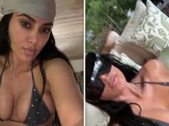 Kim Kardashian posa en sexys fotos en bikini después de reprobar el examen de la abogacía