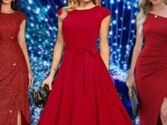 Vestidos rojos festivos para la temporada navideña.