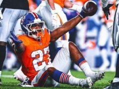 Broncos RB JK Dobbins expresa frustración con tackle de cadera después de lesión