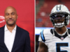 Keegan-Michael Key visita la reunión del equipo Panthers para apoyar a Rico Dowdle
