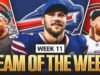 Equipo de la semana de la Semana 11 de la NFL: Josh Allen encabeza con actuación de 6 TD