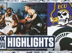 Aspectos destacados de los Piratas de Carolina del Este contra los Spartans del Estado de Michigan No. 11 | Aros universitarios FOX