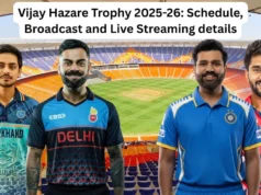 Trofeo Vijay Hazare 2025-26: detalles de programación, transmisión y transmisión en vivo