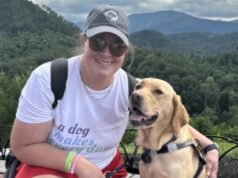 MIRAR: Un perro guía y un dueño con discapacidad visual están en una misión de viaje