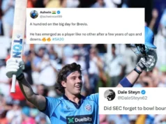 Los fanáticos estallan cuando Dewald Brevis ilumina la final SA20 con cien históricos en el partido Pretoria Capitals contra Sunrisers Eastern Cape