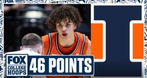 ¡Keaton Wagler de Illinois ERRORES al anotar 46 puntos con NUEVE triples en una sorpresiva victoria sobre Purdue! CADA PUNTO