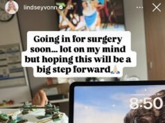 Lindsey Vonn comparte mensaje nervioso mientras espera la quinta operación por una pierna rota después de una caída olímpica y la muerte de un perro