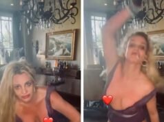 Britney Spears se ensucia en el comedor