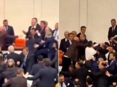Parlamentarios turcos se pelean durante la toma de posesión de los ministros de Erdogan