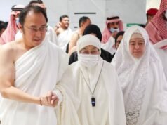 El momento en que Megawati y su familia realizan la Umrah para dar la bienvenida al Ramadán