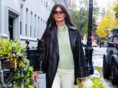 El moderno estilo suéter verde pastel de Katie Holmes está en Amazon