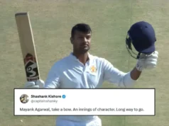 Los fanáticos reaccionan cuando Mayank Agarwal alcanza cien peleas para Karnataka en la final del Trofeo Ranji contra J&K