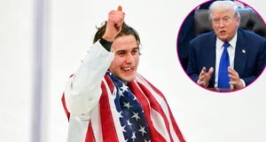 Jack Hughes se ríe del chiste de Trump sobre la selección femenina de EE.UU.