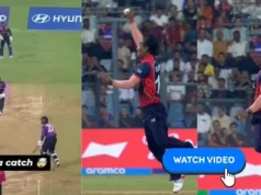 MIRAR: Sompal Kami hace una anteojera con una mano para despedir a Brandon McMullen en el choque entre SCO y NEP en la Copa Mundial T20 2026