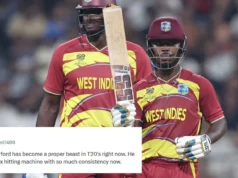 Los fanáticos reaccionan cuando Sherfane Rutherford se enfurece contra Inglaterra en el choque de la Copa Mundial T20 2026