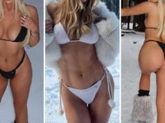 Chicas calientes en la nieve fría, ¡adivina quién!