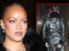 Rihanna muestra accidentalmente su trasero mientras entra al desfile de modas de A$AP Rocky