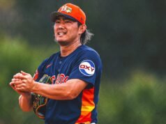 Tatsuya Imai de los Astros lanza entrada en blanco, golpeado por un regresador en su debut en el entrenamiento de primavera