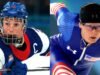 Hilary Knight y Brittany Bowe se comprometen antes del partido de hockey por la medalla de oro