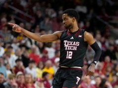 Texas Tech frustra las posibilidades del sembrado No. 1 de la NCAA, Iowa State, de ganar el título de los 12 grandes con una victoria 82-73