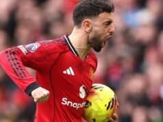 Bruno Fernandes supera a David Beckham en la lista de hitos del Manchester United