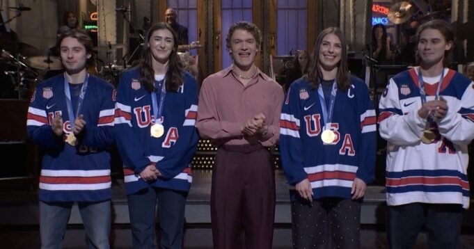 Hilary-Knight-and-Megan-Keller-Reunite-With-Jack-and-Quinn-Hughes-to-Mock-Donald-Trump-Drama-2-e1772344859754.jpg