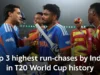 Las 3 persecuciones de carreras más altas para India en la historia de la Copa del Mundo T20